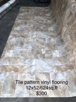 Tile Look Pattern Sheet Vinyl