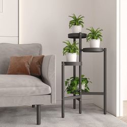 Plant Stand Indoor 4 Tiered Plant Stands Flower Pots Holder with Tray Living Room Plant Shelf Patio