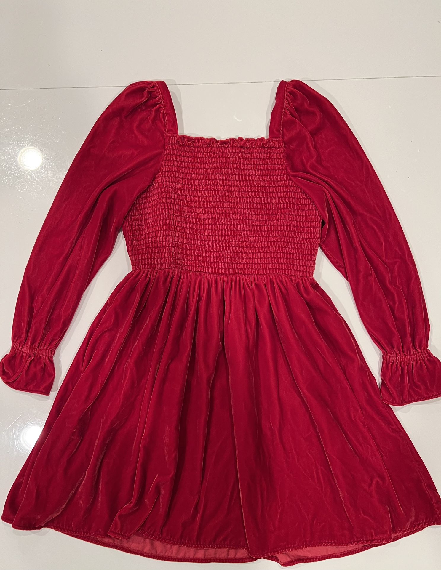 Jannie and Jack red velvet dress size 10