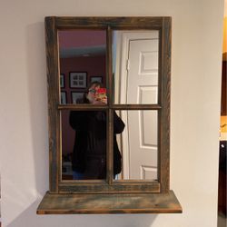 Pottery Barn Window Mirror Shelf