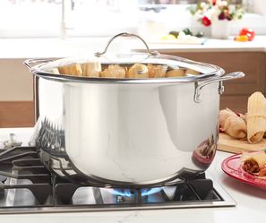 Olla de 15-qt de acero inoxidable con parrilla