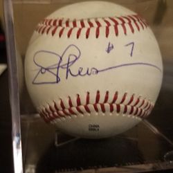 Signed baseball.