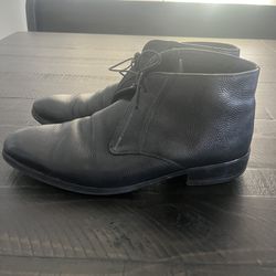 Men’s Banana Republic, Full Grain, Leather Black Boots Size 9.5