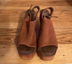 Brown Suede Wedge Heels