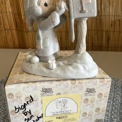 Vintage Precious Moments Signed By Sam Butcher Figurine 