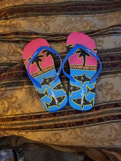 Shark Flip Flops Sz 12/13