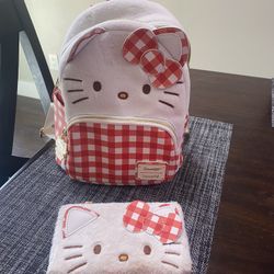 Hello Kitty Loungefly Small Backpack With Wallet 
