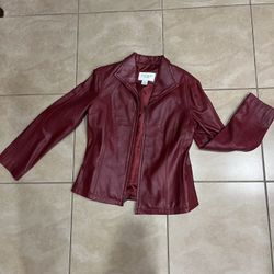 Coat, Leather Ladies Size Large