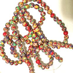 Strand Of Candy Colored Stone Beads