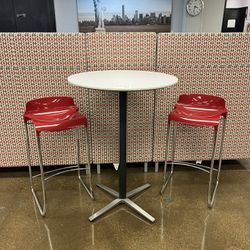 Red Casprini Tiffany Stacking Stool by Marcello Ziliani
