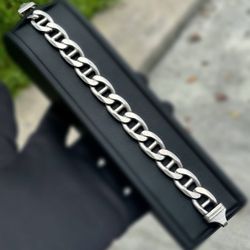 Jewelry .925 Sterling Silver mariner bracelet 9.50” 13.50mm 56.20g