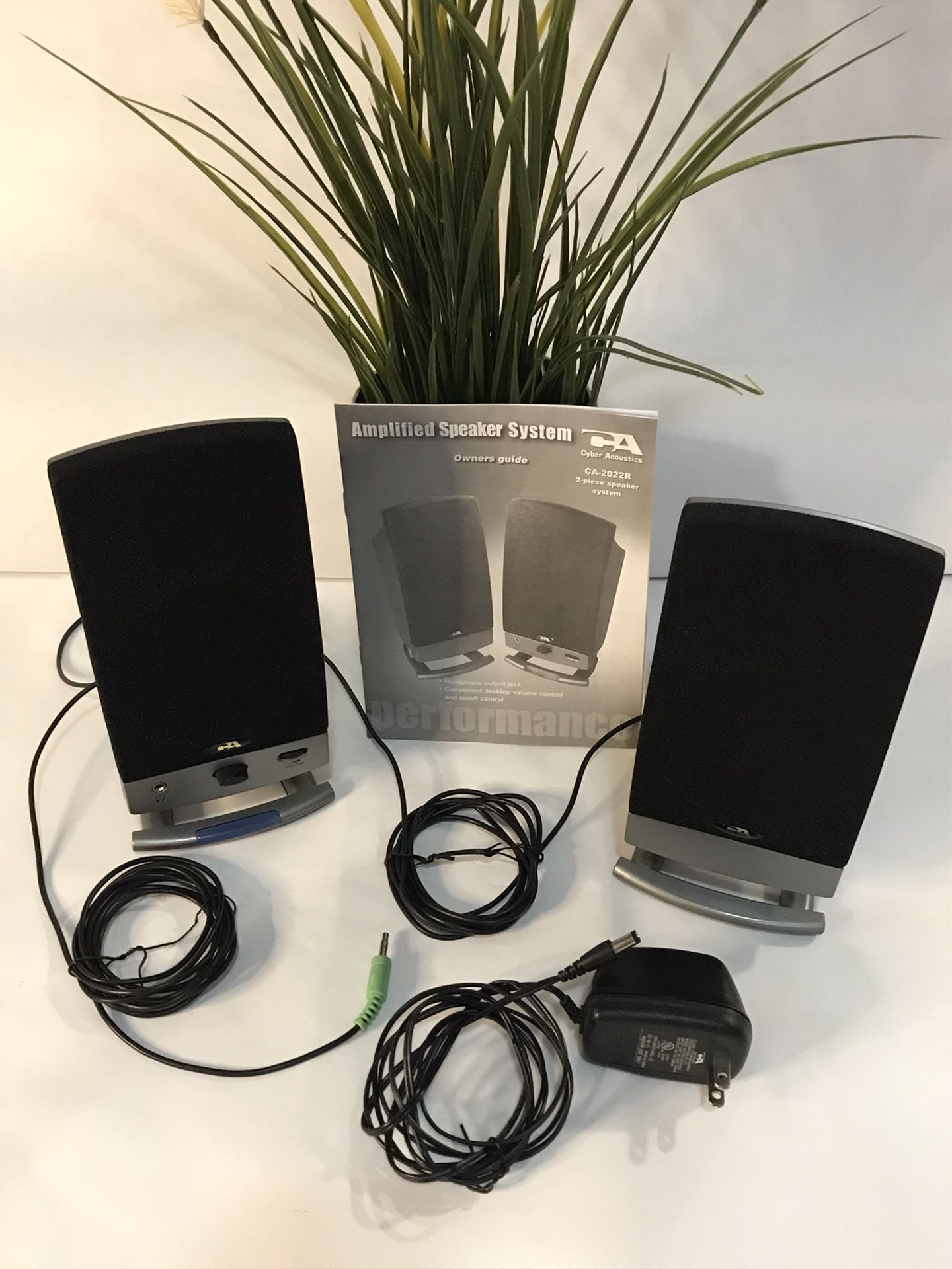 Amplified 2-Piece Stereo Multimedia Desktop  Speaker System 