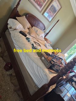 Free bed frame and mattress