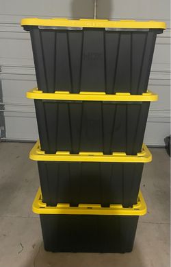 4 - 27 gallon Storage Containers