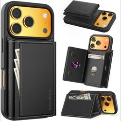 Compatible with Magsafe 2 in 1 Detachable iPhone 17 Pro Max Wallet Case with Card Holder