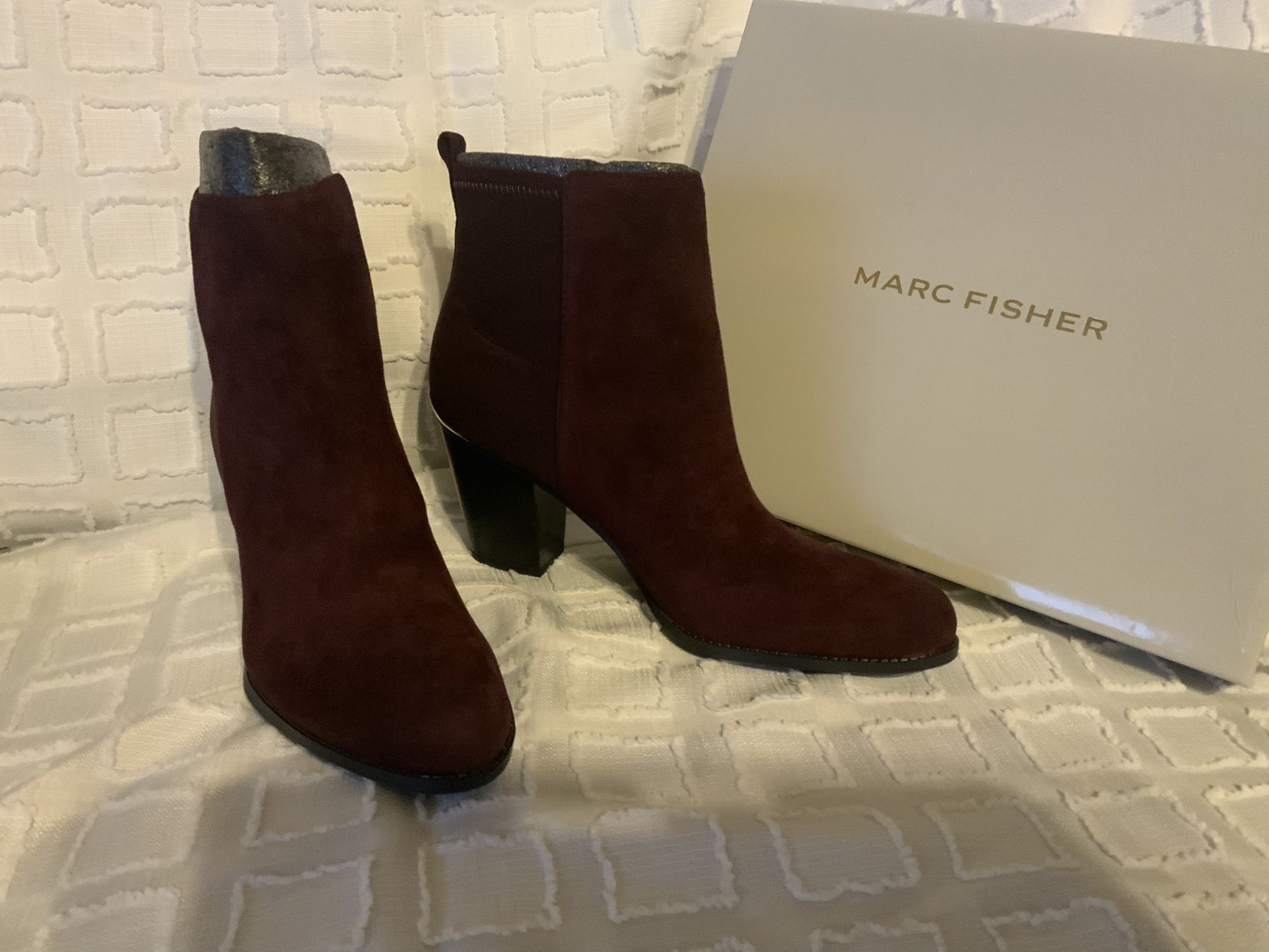 Marc Fisher Dark Red Suede Shoes, Size 8.5 Never Worn, Brand New!