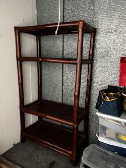 bamboo shelving case 6 foot by 3 foot $20