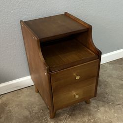 Narrow Walnut Nightstand