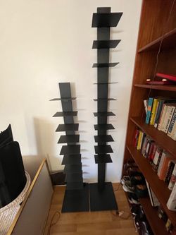 Metal Bookcase - Bookshelves - CD Racks - Contemporary Modern (Both)