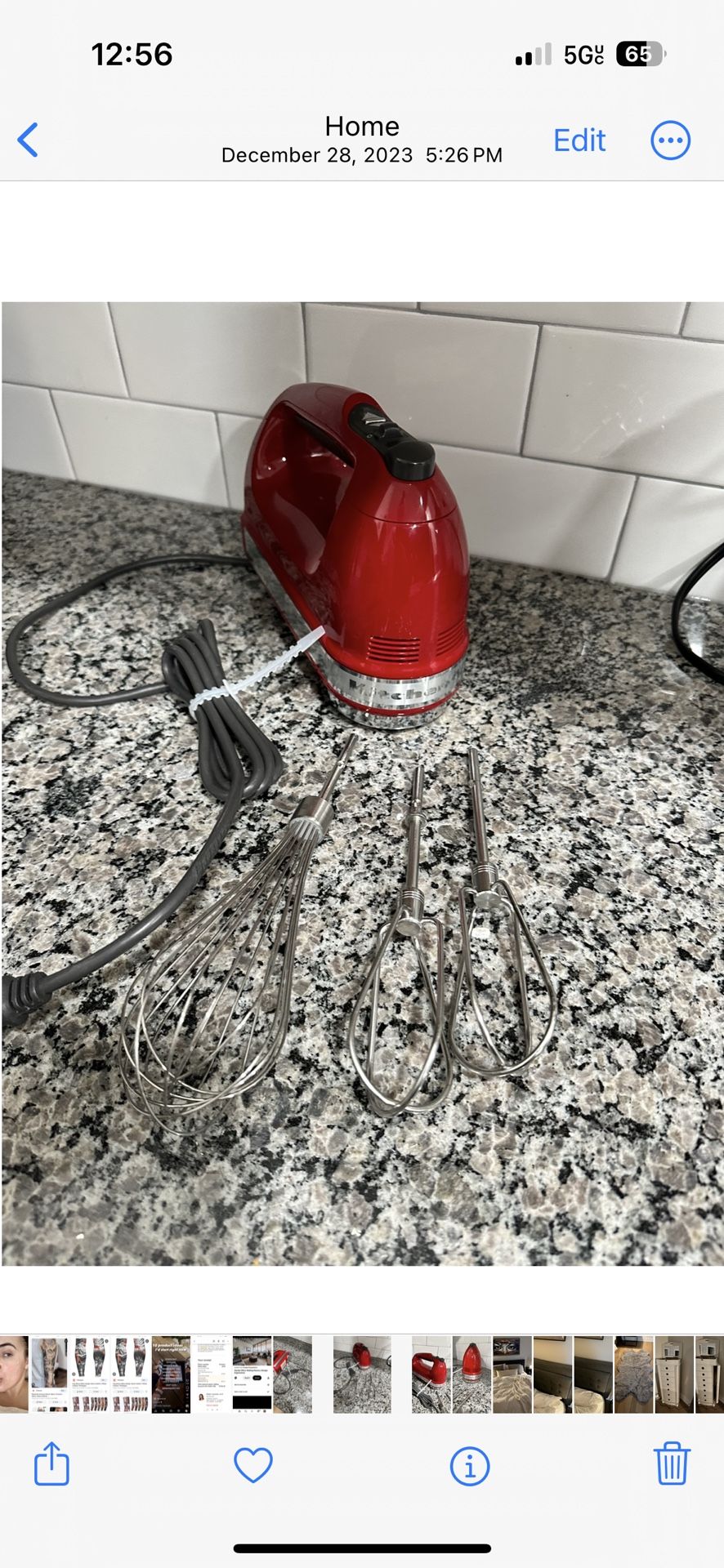 Kitchenaid 9 Speed Hand Mixer