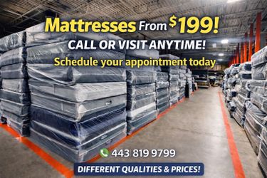 Queen Mattress Come With Free Box Spring - Same Day Delivery