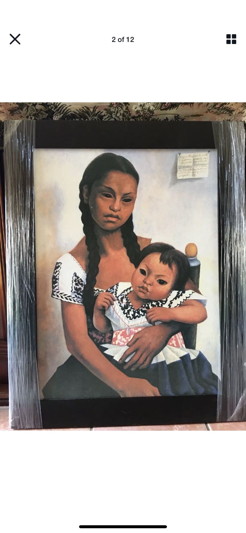 DELFINA FLORES AND HER NIECE MODESTA by Diego Rivera Reproduction Painting 27X35