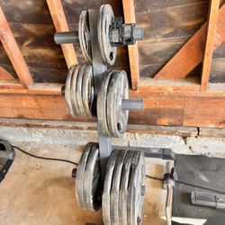 Weight Tree W/ 340lbs In Weight Plates
