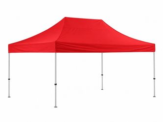 Backyard Pro Courtyard Series 10' x 15' red Straight Leg Regular-Duty Steel Instant Pop-Up Canopy Tent