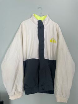 Vintage 80s 90s Quiksilver XL Windbreaker Jacket Made in USA Colorblock Neon Spellout