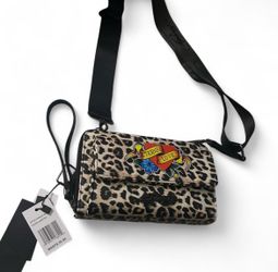 Ed hardy purse leopard print