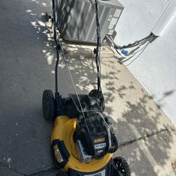 New dewalt lawnmower with Briggs & Stratton motor.#12AVP2R3739 model. RWD. No bag. $250 firm. Try before you buy. Pick up only. 