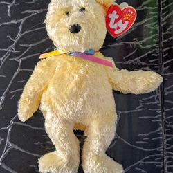 TY Beanie Baby - SHERBET the Bear (Yellow Version) (8.5 inch) 2002