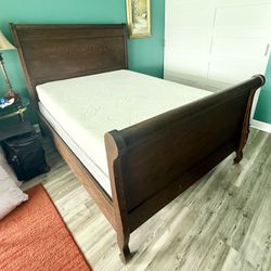 Antique Wooden Full Size Bed Frame – Over 100 Years Old