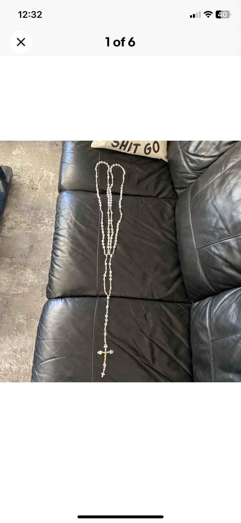 Crystals Wedding Lasso With Gold-tone Crucifix Wedding Lazo de Boda (7)