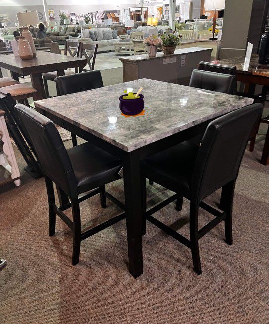 Ashley Brand New Counter Height Dining Table and Bar Stools (Set of 5)