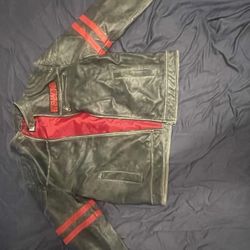 Reclaimed Vintage Real Leather Motor Jacket (Never Worn)