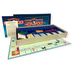 Vintage 1985 Monopoly Deluxe Anniversary Edition Parker Brothers Complete Set