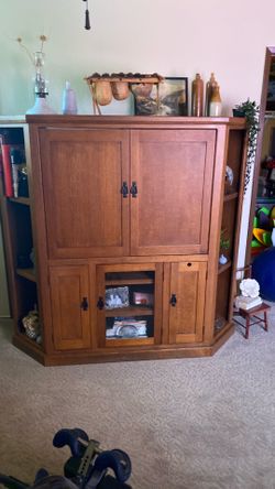 Oak Cabinet wall unit