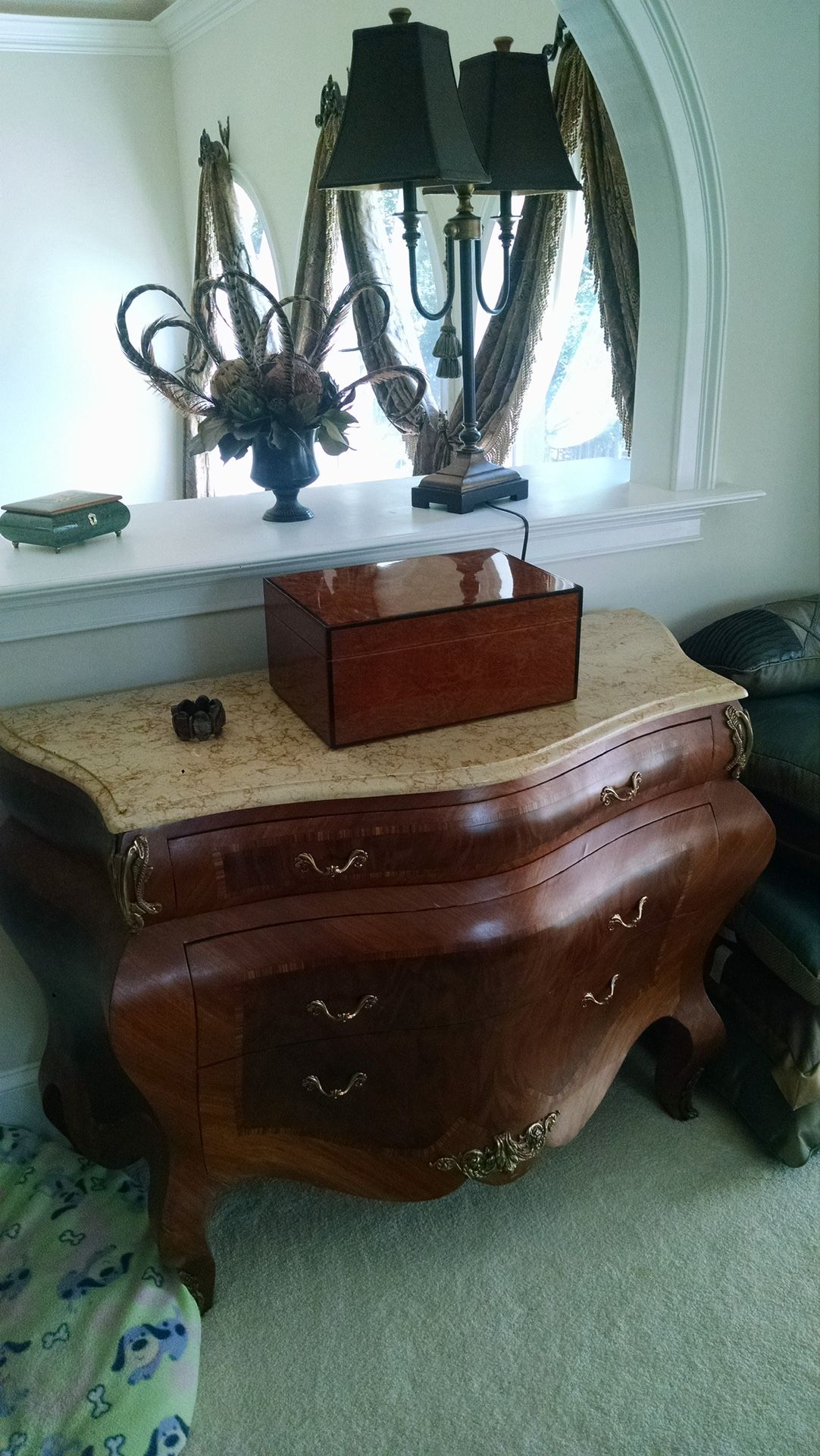 Marble Top Bombay Chest
