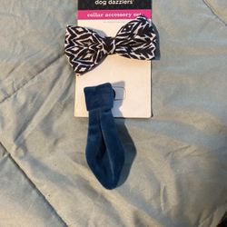 Dog Collar Tie And Bow & Squeeky Christmas Toy 10$set