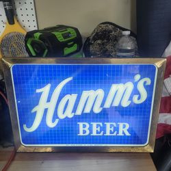 1956 Hamm's Beer Sign Glass