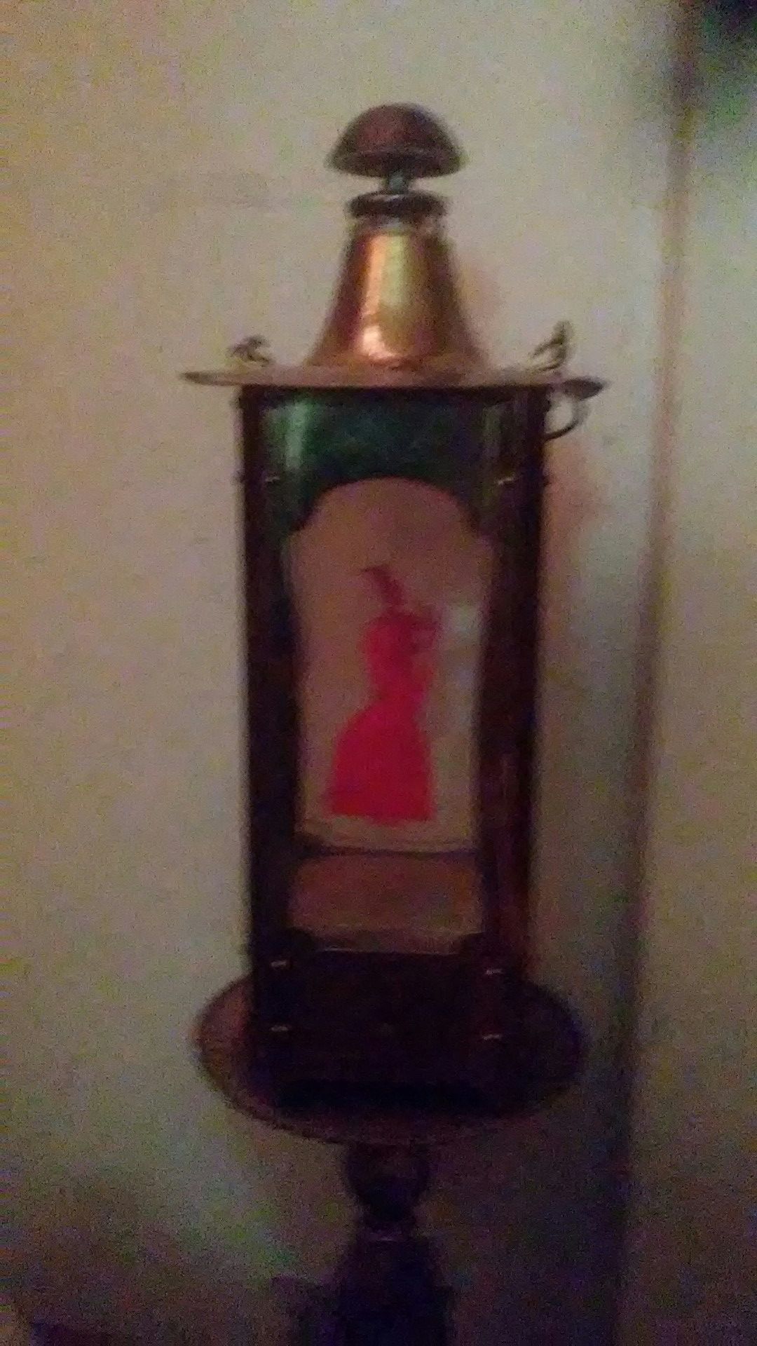 Vintage decanter liquor bottle with music box