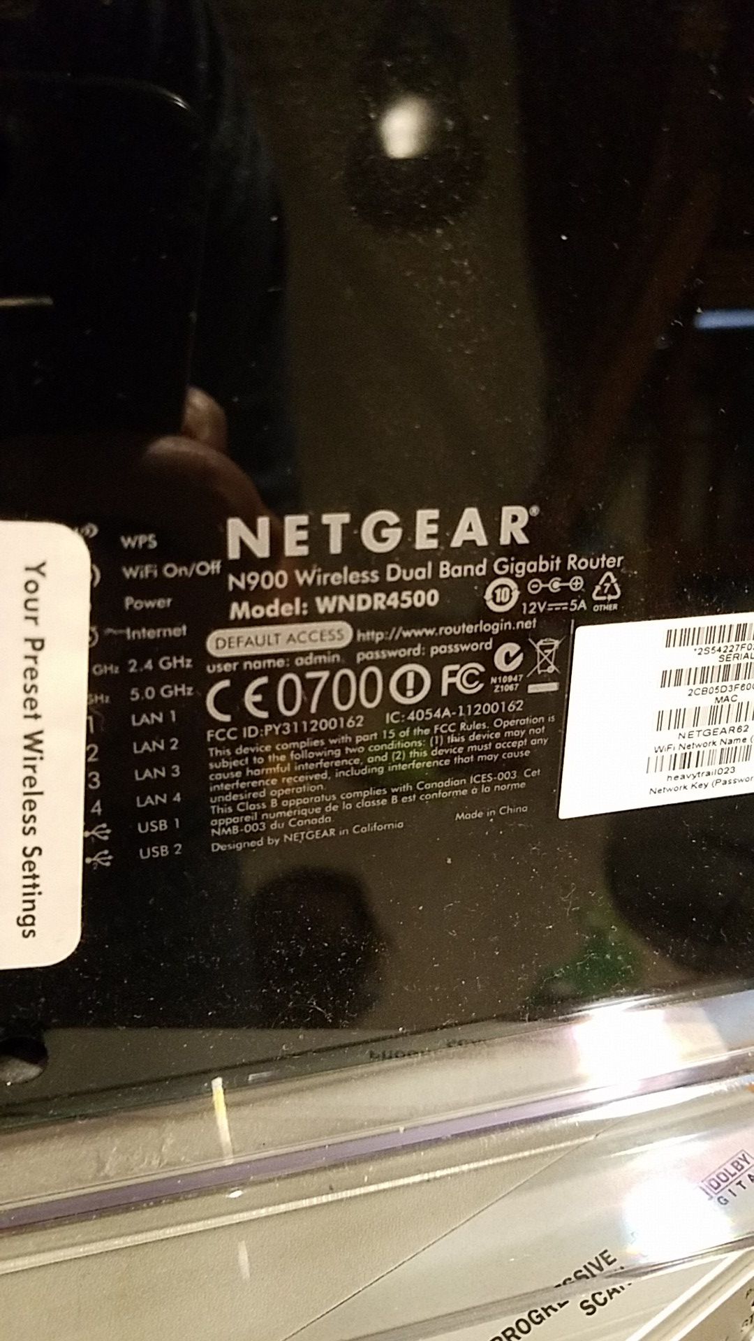 Netgear N900 wireless dual band router