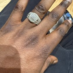 14k White Gold Natural Diamond Ring 2CT 