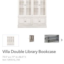 Ethan Allen Villa Double Library Bookcase