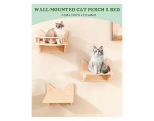 Wall-Mounted Cat Perch & Bed Set