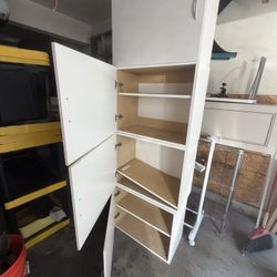 4 Small White Cabinets 