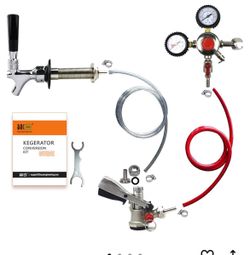 BACOENG 1-Tap Kegerator Kit, Complete Beer Tap Kit for Refrigerator with Stainless Steel Tap Probe and Hose & Parts, Keg Tap Kit for Home Bars, Partie