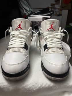 Jordan retro 4 white cement size 10
