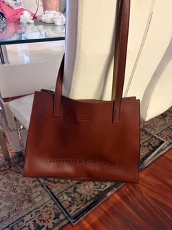 Brown Leather Tote Bag